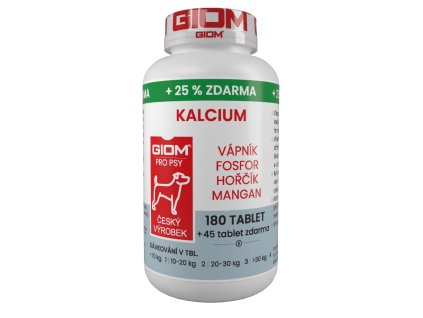 Giom S pes Kalcium 180 tbl+25% zdarma