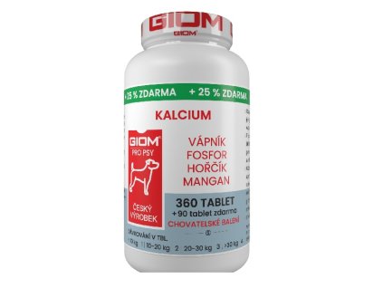 Giom S pes Kalcium 360 tbl+25% zdarma