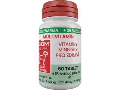 Giom S pes Multivitamín 60 tbl+25% zdarma