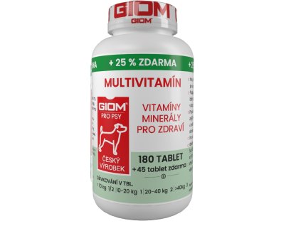 Giom S pes Multivitamín 180 tbl+25% zdarma