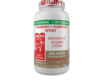 Giom S pes Chondro L-karnitin SPORT 360 tbl+25% zdarma