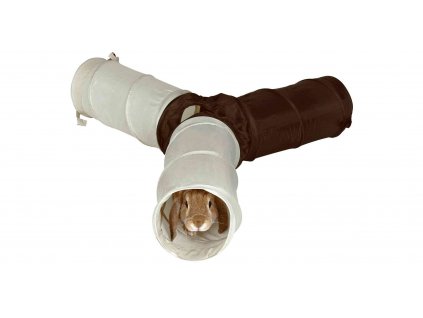 Nylonový troj- tunel pro králíky, různé barvy 3 × ø 18 × 47 cm Nylonový tunel-výborná prolézačka pro králíky