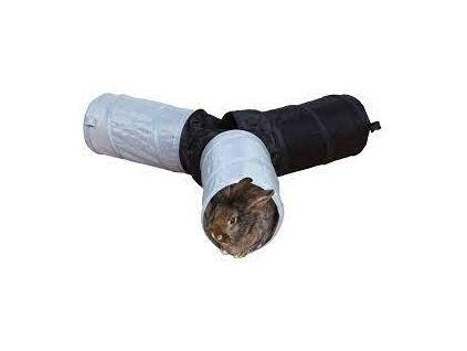 NYLONOVÝ TROJ- TUNEL PRO KRÁLÍKY, RŮZNÉ BARVY 3X18X47 CM Nylonový tunel-výborná prolézačka pro králíky