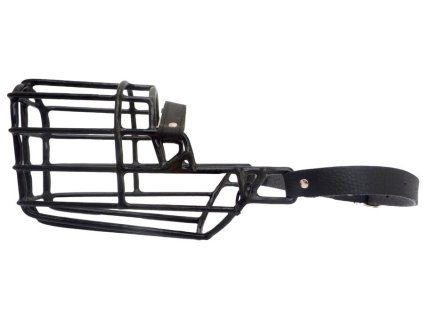 Náhubek černý/kov kolie, belgický ovčák, baset - pes