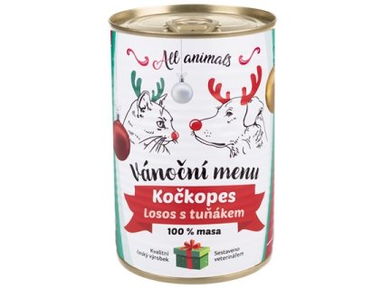 All Animals kočkopes Vánoční menu losos s tuňákem 400g