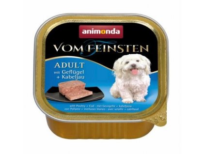 ANIMONDA paštika ADULT - drůbeží+treska obecná pro psy 150g + výhodné balení