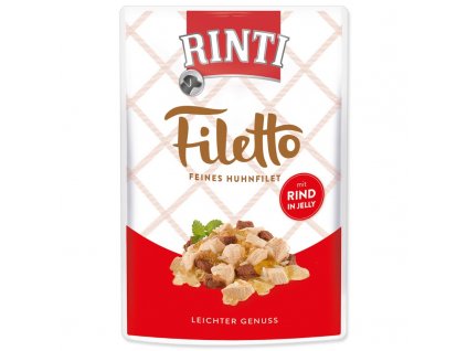 Rinti Dog Filetto kapsa kuře+hovězí v želé 100g