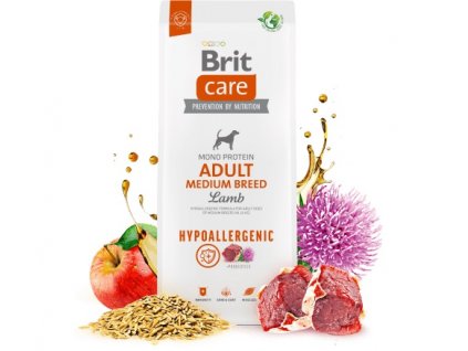 Brit Care Dog Hypoallergenic Adult Medium Breed Lamb  věrnostní sleva při registraci