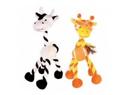 Žirafa/kravička s tenisovým míčem 28cm
