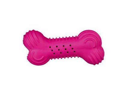 Chrastící kost přírodní guma 18 cm