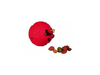 Dog Activity - míč na větší pamlsky s tvarem kost 8 cm