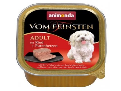 ANIMONDA paštika ADULT - hovězí, krůtí srdce pro psy 150g + výhodné balení