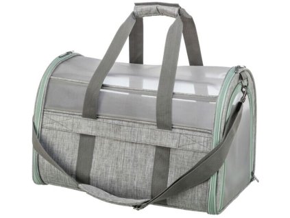Transportní taška DILLON, 33 × 32 × 54 cm, do 10 kg, šedá/mátová