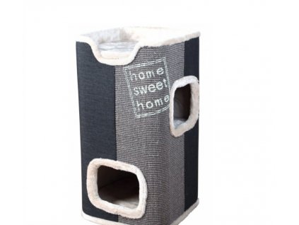 Cat Tower JORGE s odpočívadlem,šedá s béžovou kožešinou 78cm