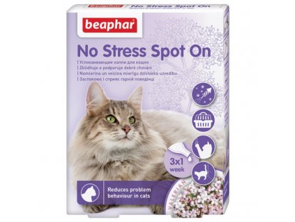 BEAPHAR NO STRESS SPOT ON PRO KOČKY 3 pipety á 0,3ML - antistresový přípravek