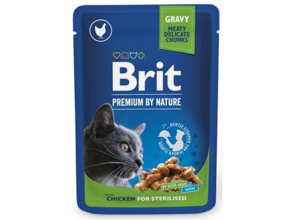 Brit Premium Cat kapsa Chicken Slices for Sterilised 100g