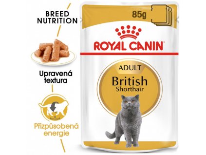 ROYAL CANIN British Shorthair Gravy 12 X 85 G  British Shorthair Gravy kapsička pro britské krátkosrsté kočky ve šťávě