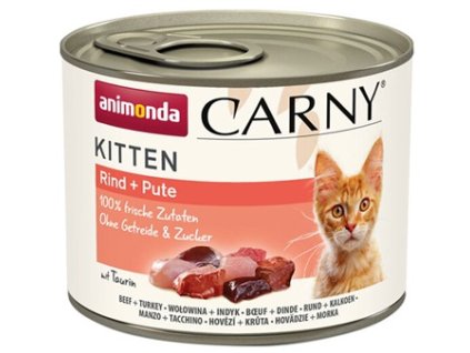ANIMONDA konzerva CARNY Kitten - hovězí + krůta 200g