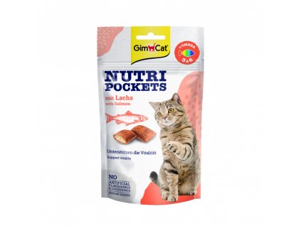GimCat Nutri Pockets s lososem 60g