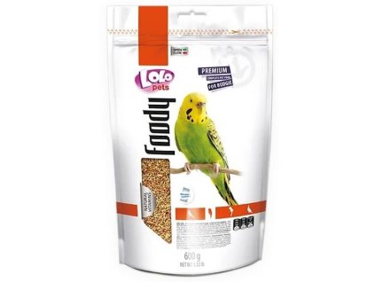 LOLO Foody kompletní krmivo pro andulky 600 g