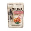 SHELMA Cat losos se spirulinou v omáčce, kapsa 85 g