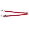 Nylonová rozdvojka - pásky s karabinami M-L: 40-70 cm/ 20 mm, - červená