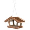 Venkovní krmítko NATURA závěsné, přírodní dřevo 32x23x20 cm