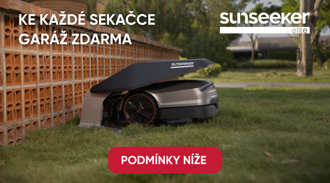 Garáž zdarma k sekačce Sunseeker