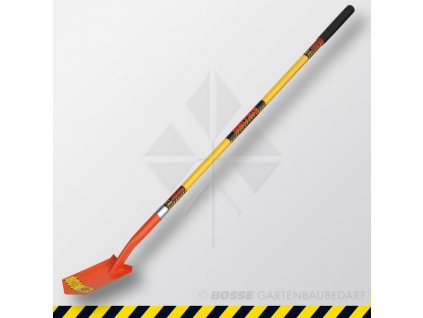 Profesionální vyhazovací lopata 12,4 x 28,5 cm, sklolaminátová násada 162 cm, červená