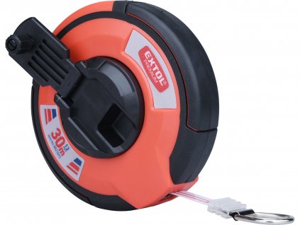 Pásmo kovové 30 m, šířka pásu 13 mm, převodový mechanismus 3:1 pro zpětné navinutí