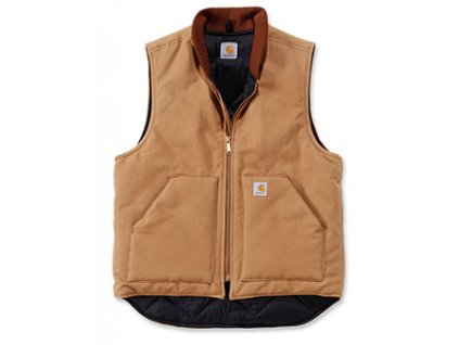 Vesta Carhartt hnědá Duck Vest Arctic Quilt Lined