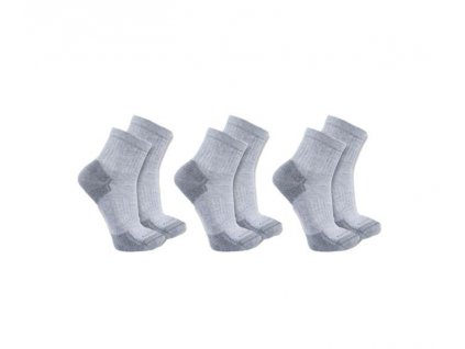 Pánské ponožky Carhartt midweight cotton bled quarter sock 3 páry