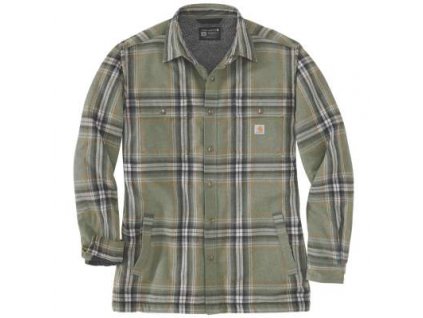 Košilová bunda Carhartt Relaxed Fit Heavyweight Flannel Sherpa-Lined Shirt Jac