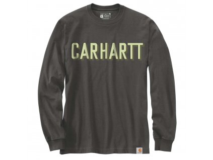 Triko Carhartt Relaxed Fit Heavyweight Long Sleeve Logo Graphic T-Shirt