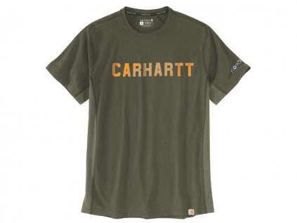 Triko Carhartt Force Relaxed Fit Midweight Short-Sleeve Block Logo Graphic T-Shirt