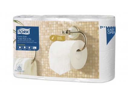 TORK 110405 – extra jemný 4vrstvý toaletní papír konvenční role T4, 19,1 m, 7 x 6 rl. - Ka