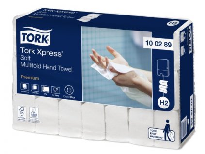 TORK 100289 – Xpress® jemný papírový ručník Multifold H2, 2vr., 21 x 150 ks - Karton