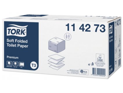 TORK 114273 – jemný skládaný toaletní papír T3, 2vr., 30 x 252 ks - Karton