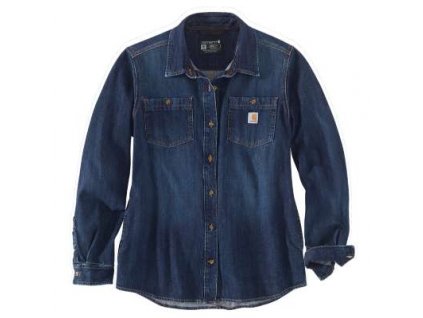 Dámská košile Carhartt Relaxed Fit Midweight Denim Long-Sleeve Shirt