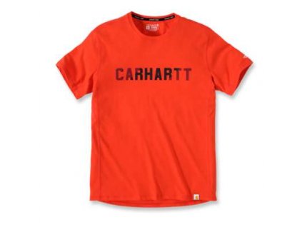Triko Carhartt Force Relaxed Fit Midweight Short-Sleeve Block Logo Graphic T-Shirt