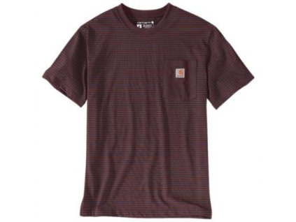 Triko Carhartt Relaxed Fit Heavyweight Short Sleeve Pocket Stripe T-Shirt