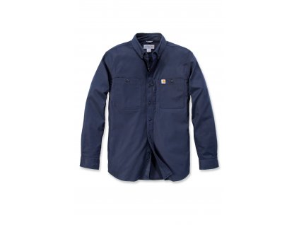 Košile dlouhý rukáv Carhartt tmavě modré Rugged Professional Long Sleeve Work Shirt
