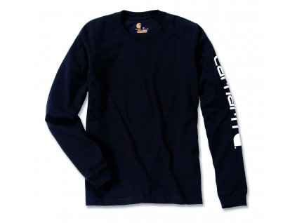 Triko Carhartt Relaxed Fit Heavyweight Long Sleeve Logo Sleeve Graphic T-Shirt