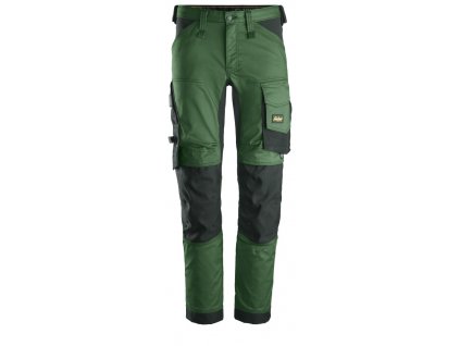 Kalhoty AllroundWork Stretch tmavě zelené Snickers Workwear