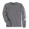 Triko Carhartt šedá M Long-Sleeve Graphic Logo T-Shirt
