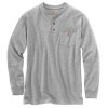 Triko Carhartt Loose Fit Heavyweight Long Sleeve Henley T-Shirt