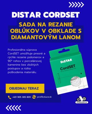 Predstavujeme vám sadu Distar Cordset. Jedinečný nástroj na rezanie oblúkov pomocou diamantového lana. Tento pomocník je...