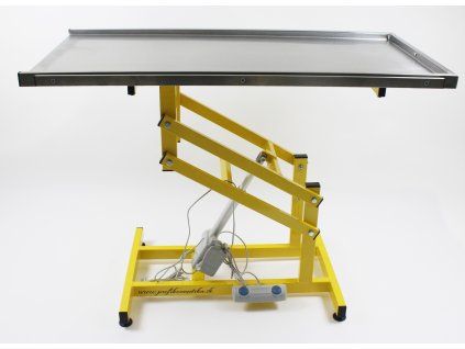 Electric stainless tiltable table with foot control