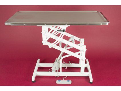 Electric stainless tiltable table with manual control