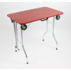 Folding grooming table with wheels 80x50x85cm - red